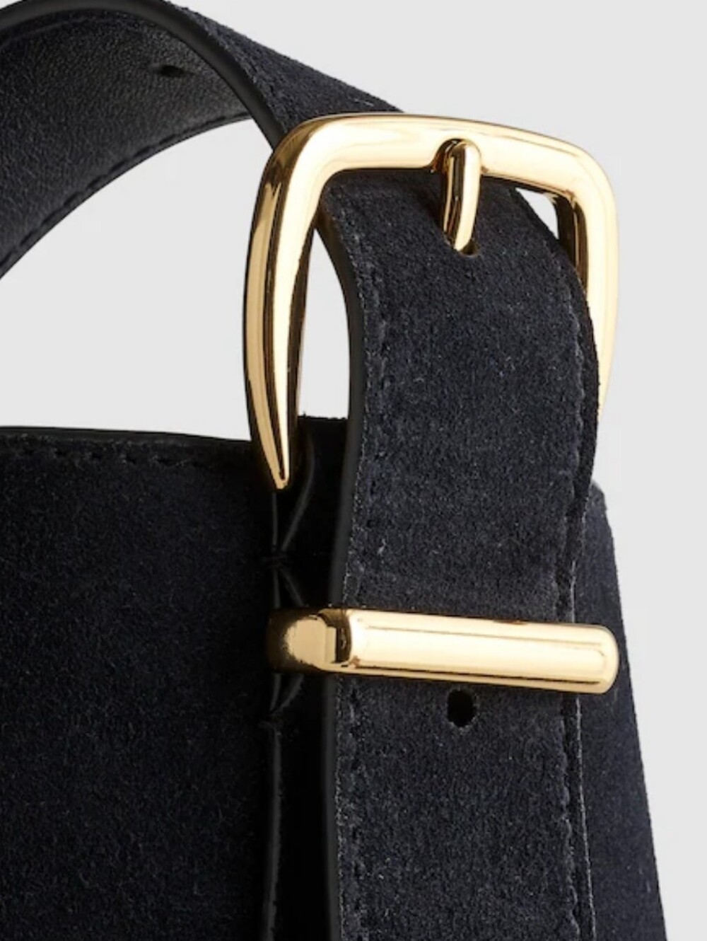 Madewell The Essential Black  Suede Everyday Bucket Tote Nwt - Picture 3 of 11
